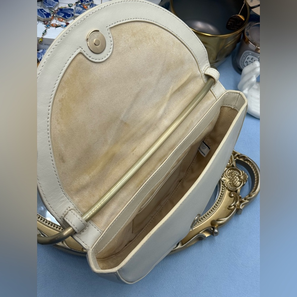 🆕 CULT GAIA 🧿 NWOT Ryka Sculptural Shoulder Bag, Off White Leather - Picture 10 of 16